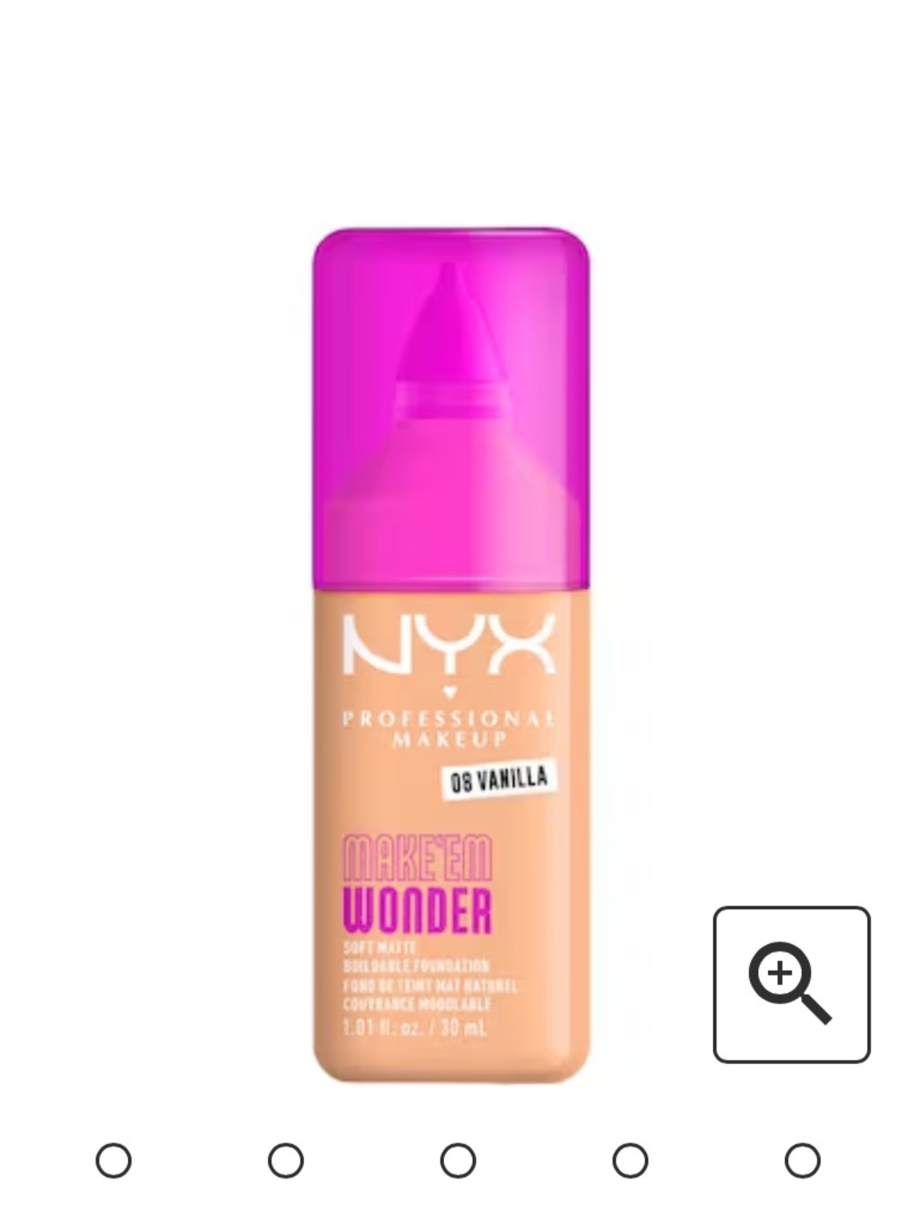 NYX Make 'Em Wonder Soft Matte Liquid Foundation - Vanilla